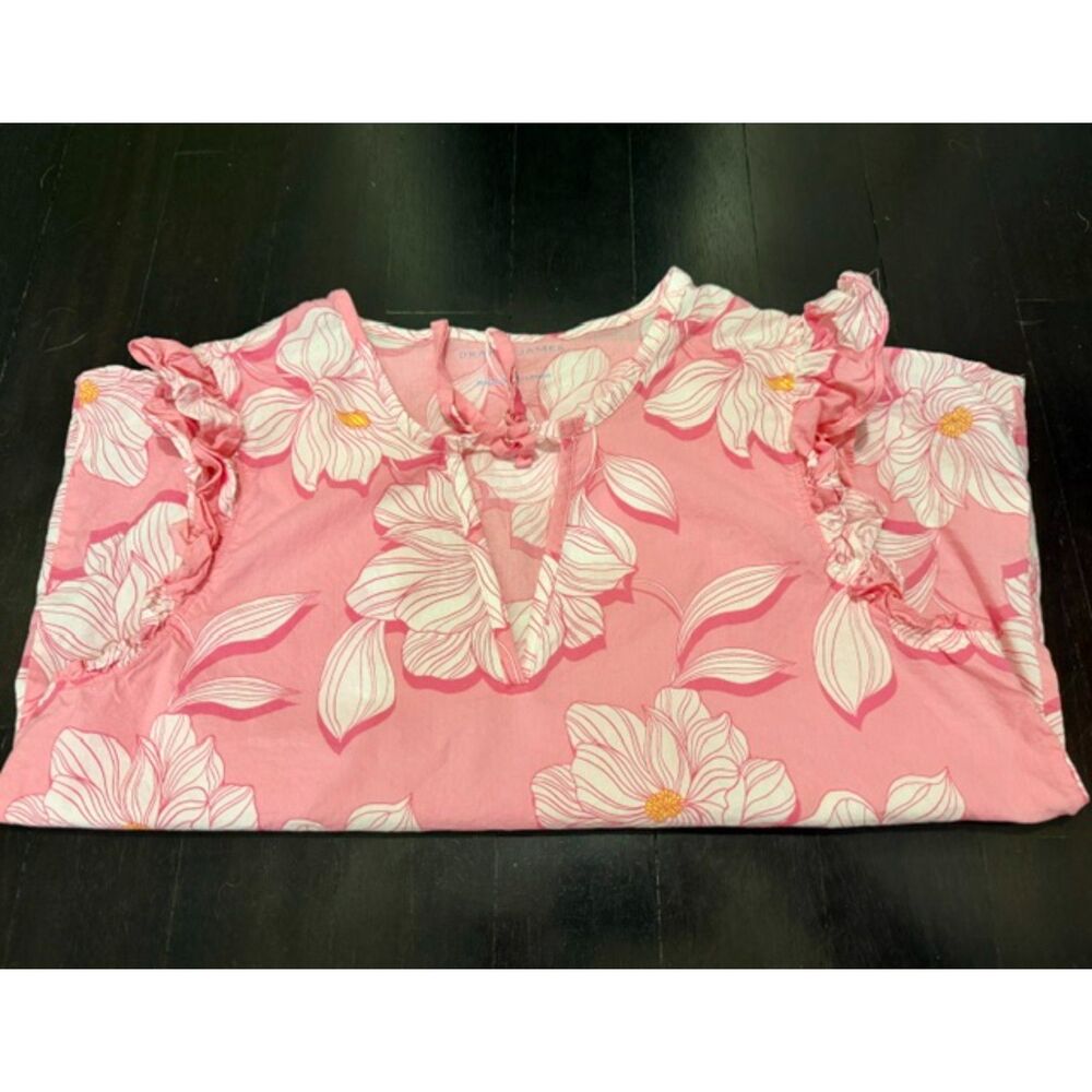 Draper James pink floral blouse